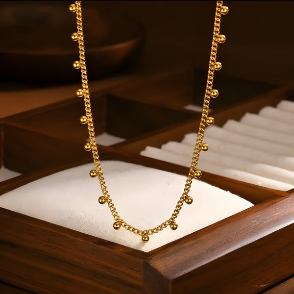 Sparkling Elegance Necklace - 18k Gold Plated