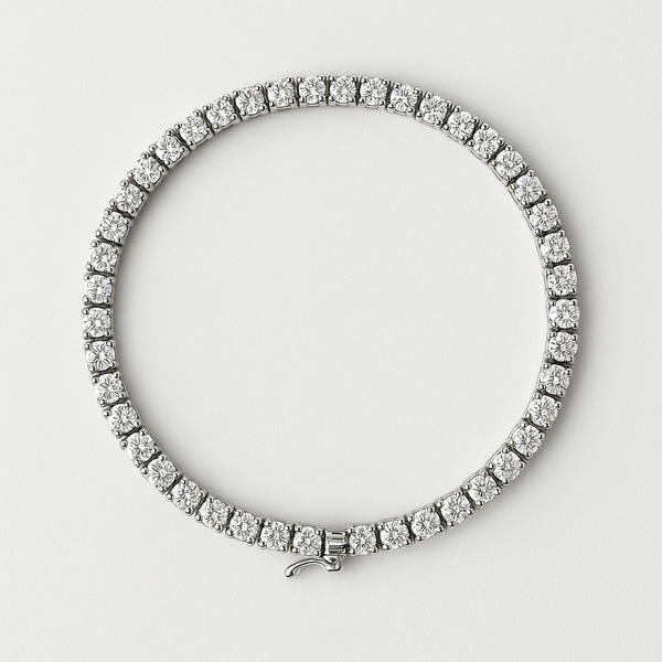 925 Silver Double Row Tennis Bracelet