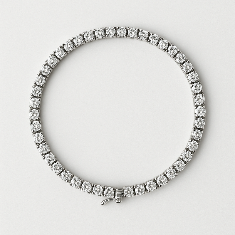 925 Silver Double Row Tennis Bracelet