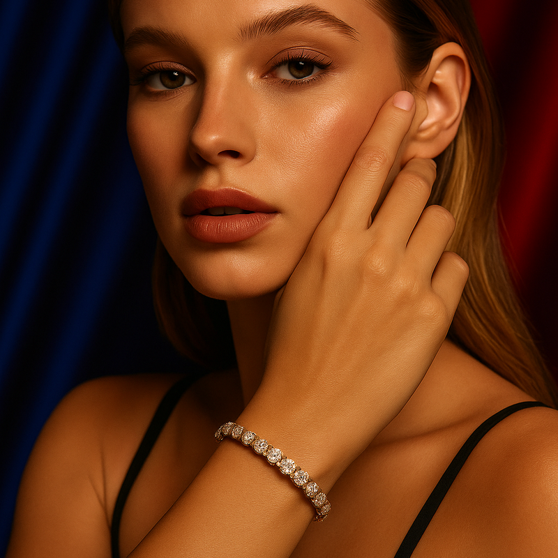 Classic Tennis 925 Silver Bracelet