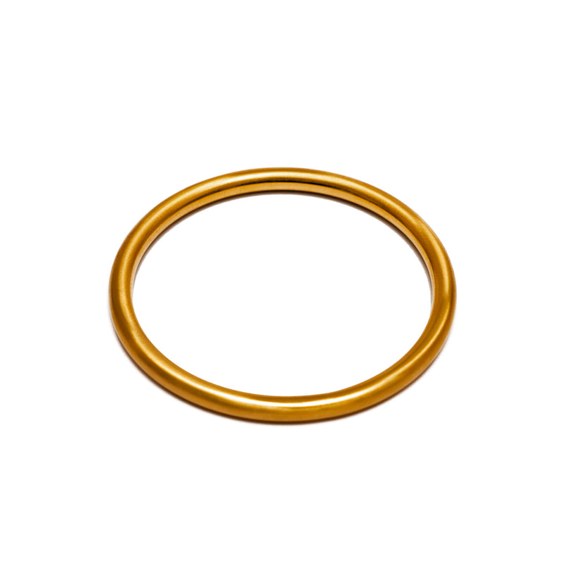 Round Gold Bangle - 18k Gold Plated