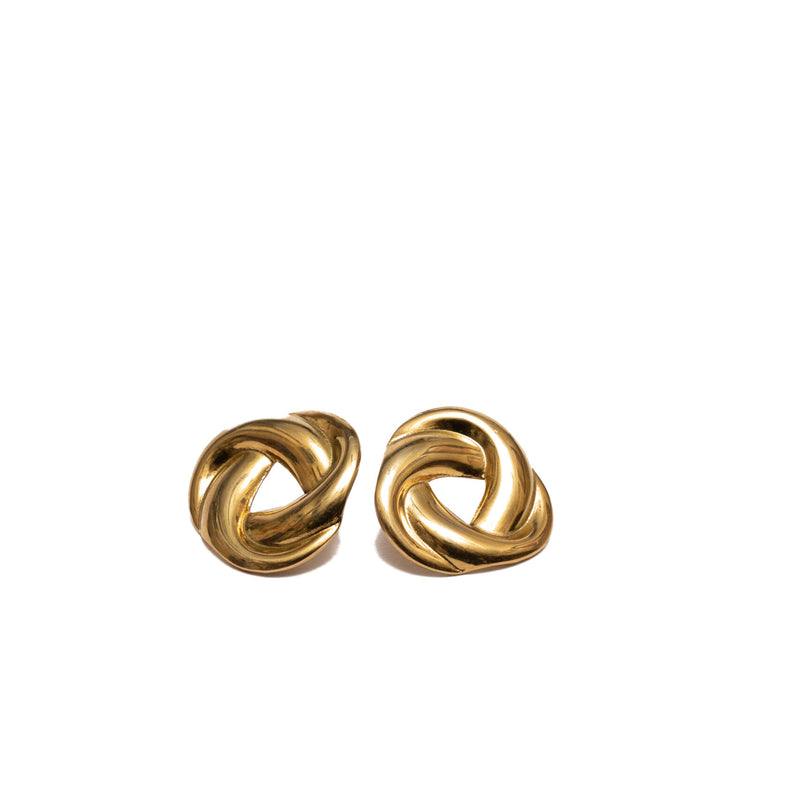 Gold Knot Earring - 18k Gold Plated