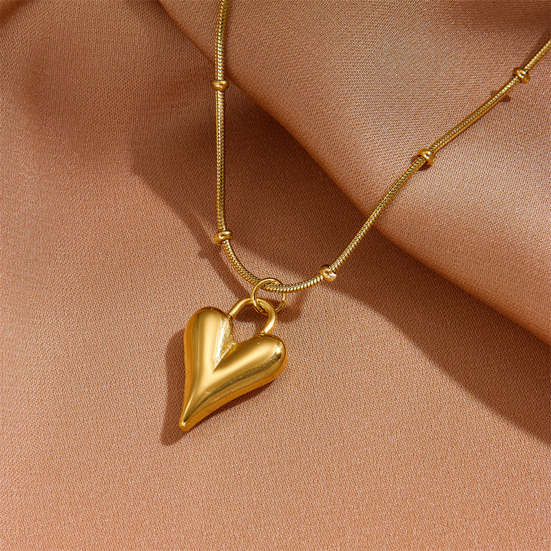 Golden Heart Necklace - 18k Gold Plated