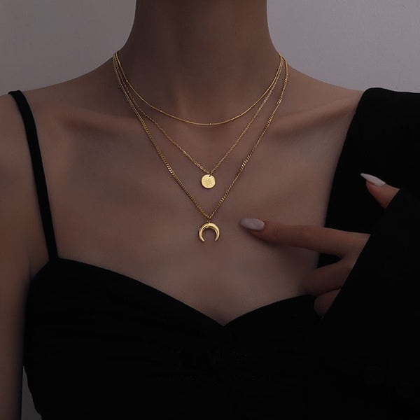 Choker Multiple Necklace - 18k Gold Plated