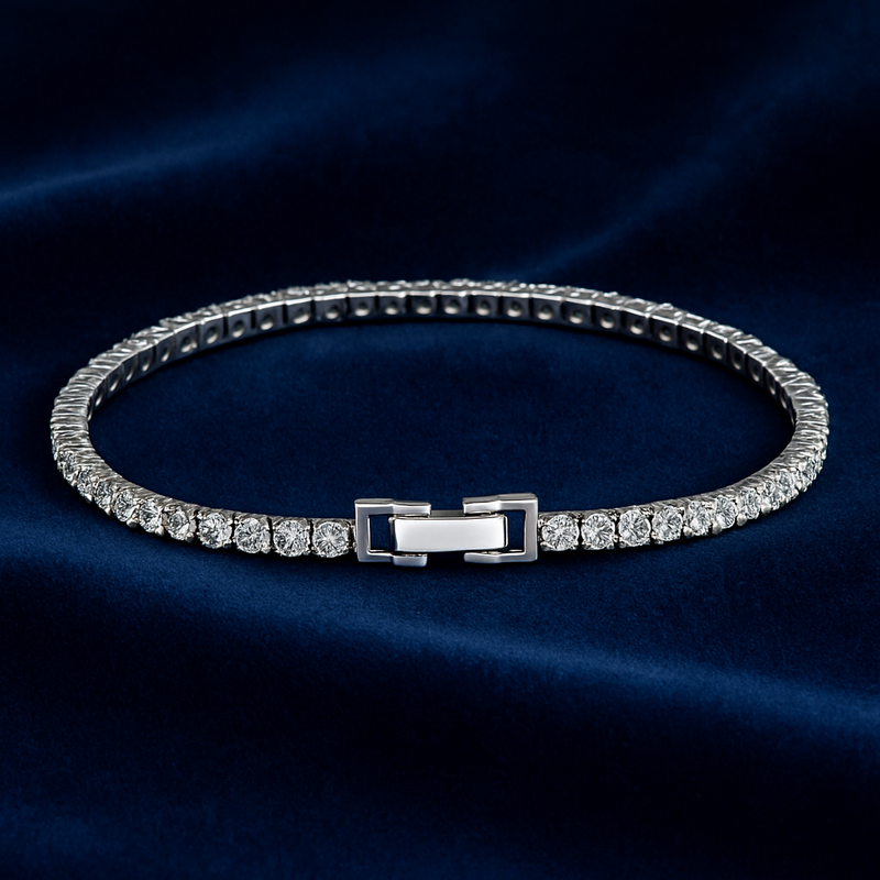 Zirconia Studded 925 Silver Bracelet